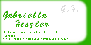 gabriella heszler business card